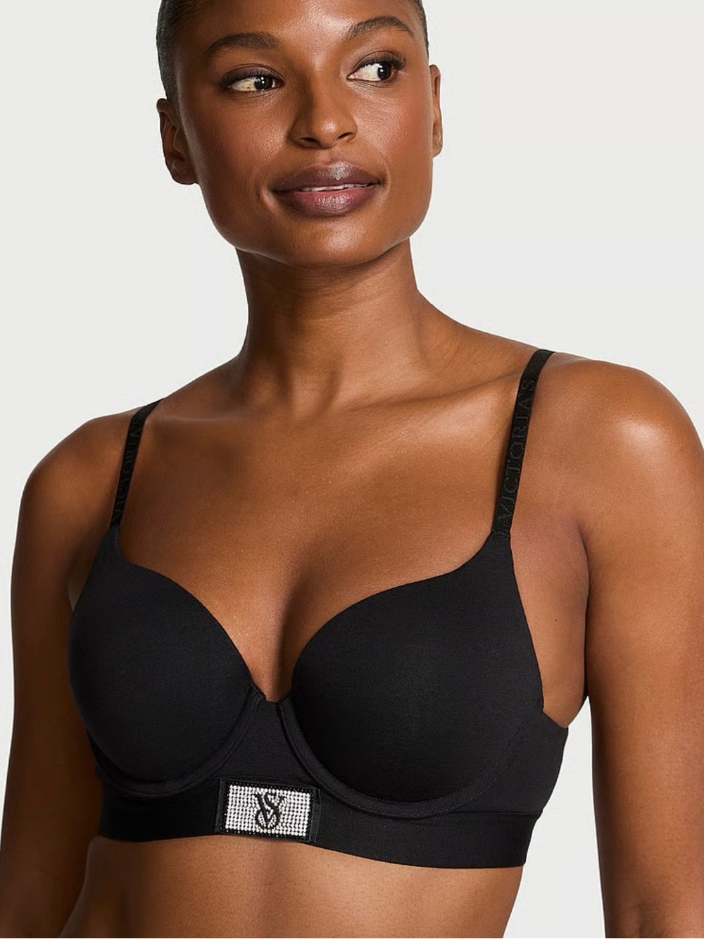 Black Everyday T-Shirt Bra with Embellished Logo Band Victoria secret 36b